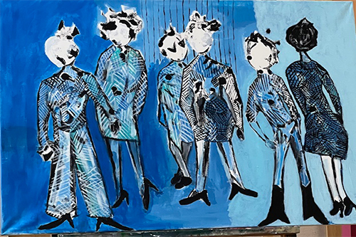 werk-van-carry-hues-personen-in-blauw